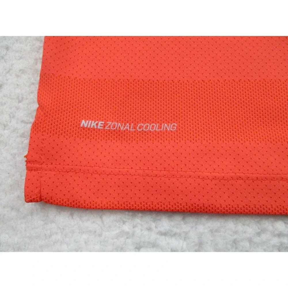 Nike Zonal Cooling Polo Shirt Mens XL Orange Short Sleeve Mesh Golf‎ Performance